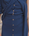 BASERANGE 25 Spring/Summer Drip Skirt/Cardigan Portugal BAS-SKDR-LI-SU25-MEZ BLUE Skirt (DRDR)